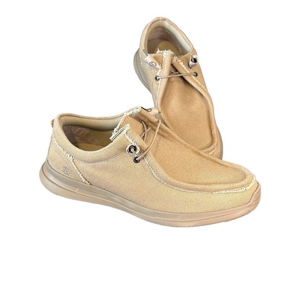 Roper Chillin’ Mens Tan Canvas Slip on Loafer Comfort Shoes 14 - Picture 1 of 16